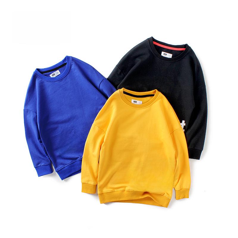 European Kids' Spring Korean-Style Sweater - Long Sleeve English Print Top for Boys