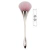 Long-Handle Electroplated Makeup Brush with Soft Bristles - Ideal for Powder and Nail Art Applications
