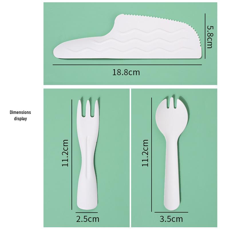 Jednorázové příbory balené jednotlivě: Vidlička, Lžíce, Dezertní vidlička, Dezertní lžíce, Lžička na zmrzlinu
