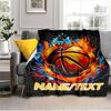 1PC Custom Name Basketball Artwork flannel blanket versatile,all-season throw suitable for the living room,bedroom,camping,travel,and gift