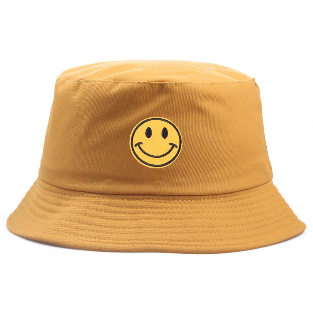 Cotton Embroidered Fisherman Hat With Sun Protection For Summer Beach And Casual Wear
