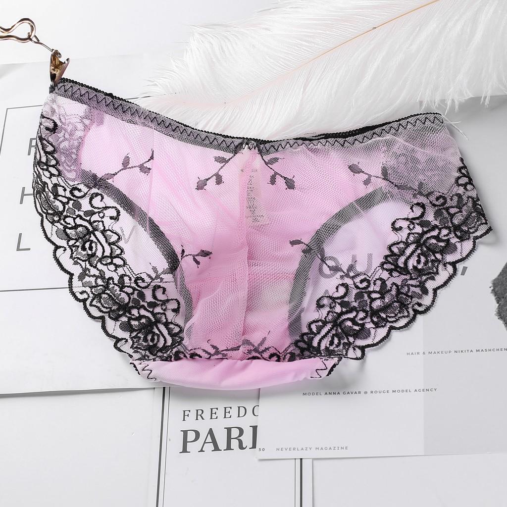Women Pantie Sexy Lace knicker High Elastic Embroidery Yarn Underpants Underwear