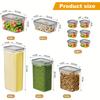 Sealed Food Storage Container with Lid, BPA Free Plastic Kitchen Storage Container, Used for Storing Dry Food, Flour, and Sugar