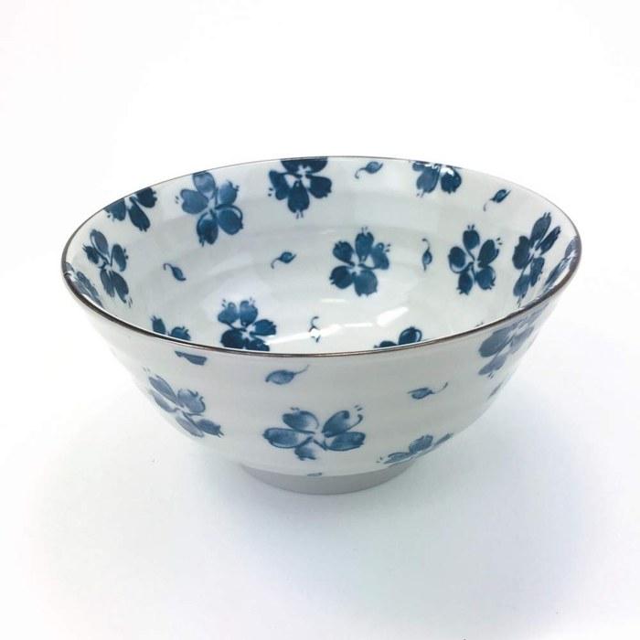 Mino Ware Chawan 5.0 Inch Rice Bowls 5-Pattern Set with Gift Box, Ceramic Mino Yaki, White, 5.1 X 2.6 Inches