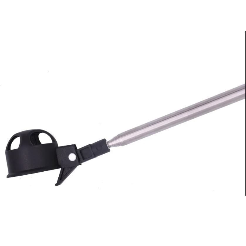 Golf ball pickerstainless steel telescopicportablegolf training aid with automaticlocking shovel type pickup for golf balls