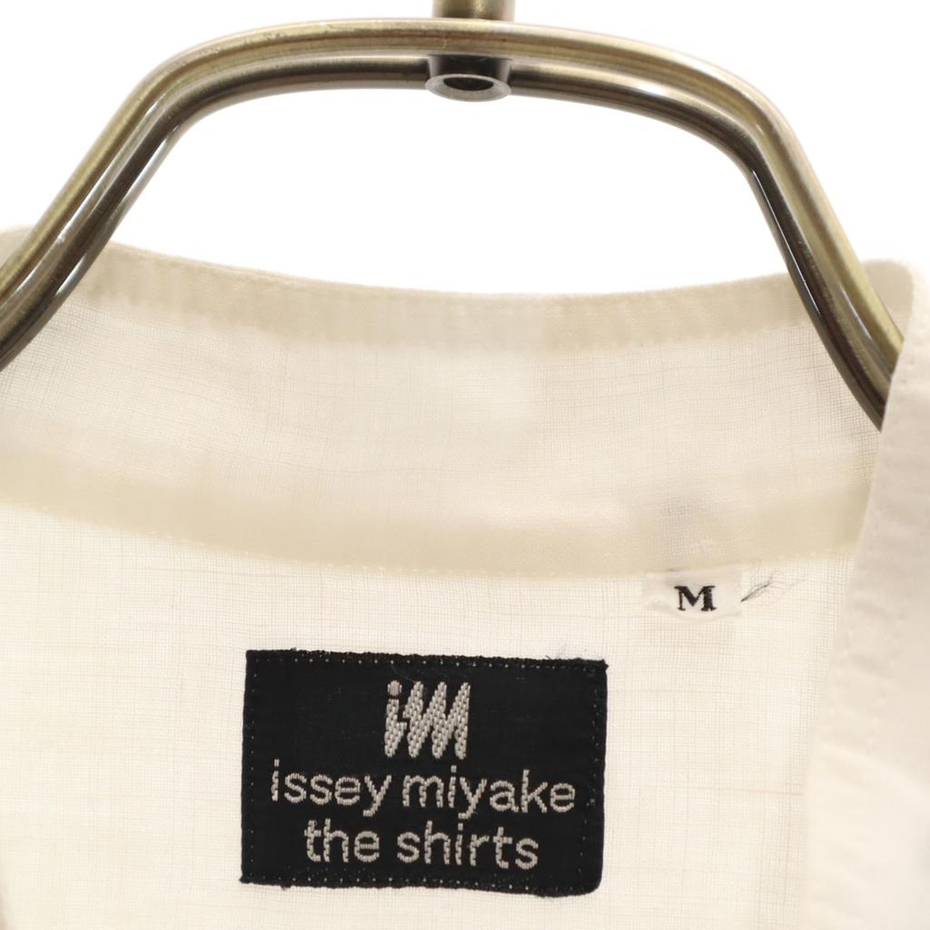 Issei Miyake the Shirts 90s Linen Old Long Sleeve Band Collar Shirt M Men's Used