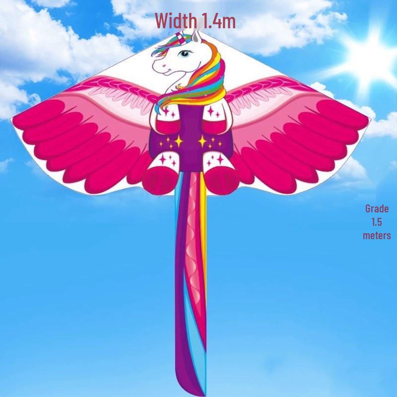 Weifang Pink Unicorn Kite - Easy to Fly in Light Breeze