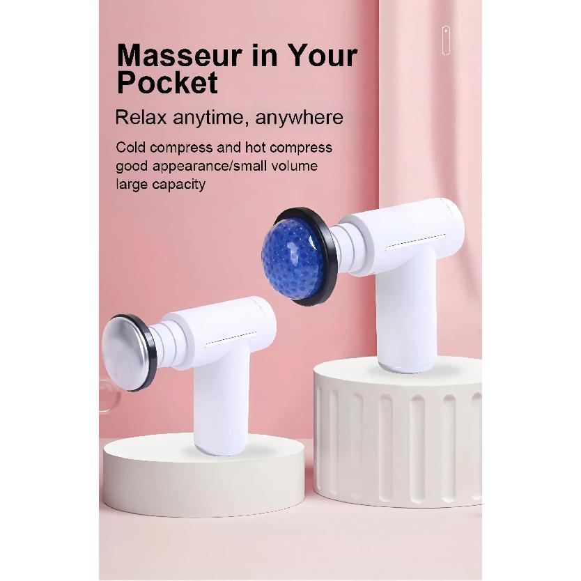 Mini Muscle Massage Gun Body Massager Deep Handheld Percussion Massager For Body Back Neck Leg Cold And Hot Compress Fascia Gun