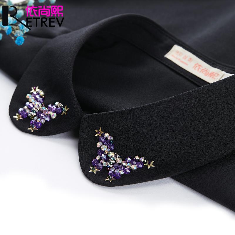 Elegant Sequined Fake Collar Shirt Women Blouse Half Shirt Beaded False Collars Woman Detachable Removable Faux Col Neckwear Tie