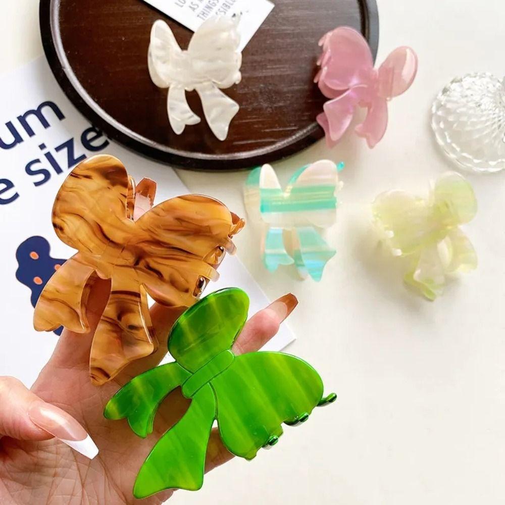 

Acetate Bow Hair Claw Acetic Acid Claw Clips Sweet Hair Clip Women
