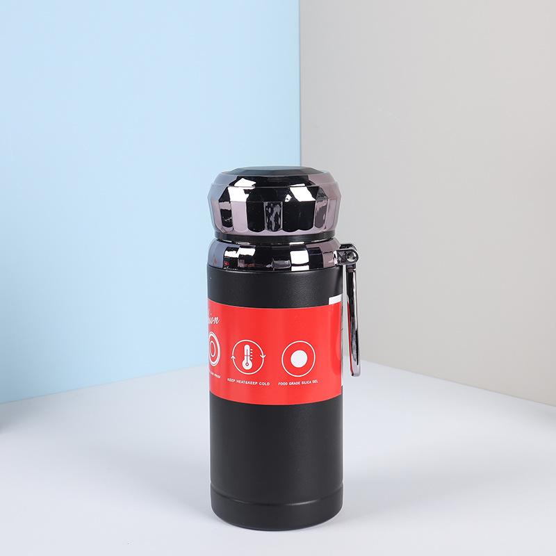 

316 Stainless Steel Thermos Cup Outdoor Portable Large-Capacity Tea Cup Double-Layer Vacuum Sling Water Cup 600ML чёрный