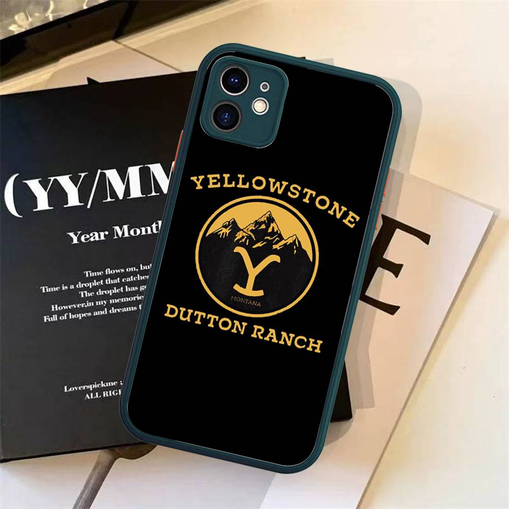 Popular Y-Yellowstone D-Dutton R-Ranch Phone Case For iPhone 13 12 X XS MAX Pro Max 16 15 11 14 Pro Max Shockproof Matte Cover