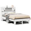 VidaXL Bed Frames Without Mattress White 135x190 Cm Solid Pine Wood, Bedroom Furniture, Slatted Base, Wooden Bed, 3308859