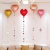 Honeymoon Love Heart Balloon Ceiling Set for Wedding and Bedroom Decor