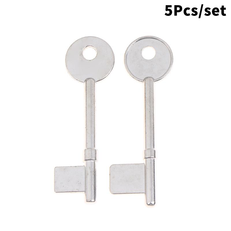 5Pcs Vault Zinc Alloy Flagpole Safe Key Single-Bitt Key Blank House Key Blanks For  Special Old Doors Key Emb