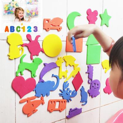 Vasca da bagno Bagno Giocattoli Animali Lettera alfanumerica Puzzle BathToys EVA Educazione Apprendimento Schiuma Pesce Acqua Balneazione buble Giocattolo galleggiante