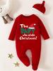 Baby Reindeer Christmas Romper: Cute Long Sleeve Holiday Onesie for Crawling