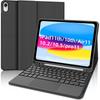 iPad Pro 11 Protective Case with Touchpad Bluetooth Keyboard, Pencil Slot, Leather, 10th Gen Air 7.
