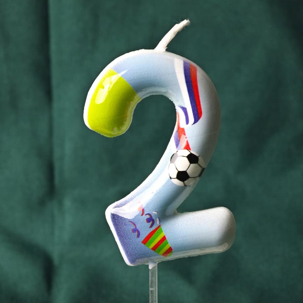 Football Themed Numbers 0-9 Candles Birthday Candles Cake Decorations