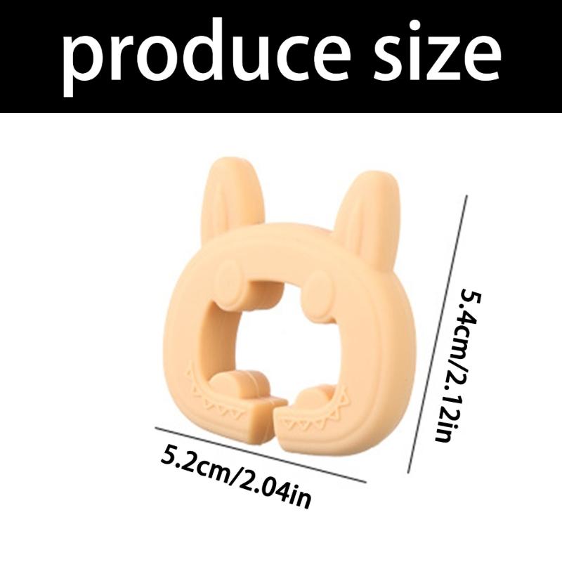 Cute Cats Ear Silicone Spatula Spoon Holder Heat Resistant Kitchen Tool Organizers Adjustable Clip For Cooking Utensils