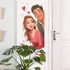 Creative Romantic Valentine's Day Couple Wall Sticker for Bedroom Home Background Decoration Self-Adhesive