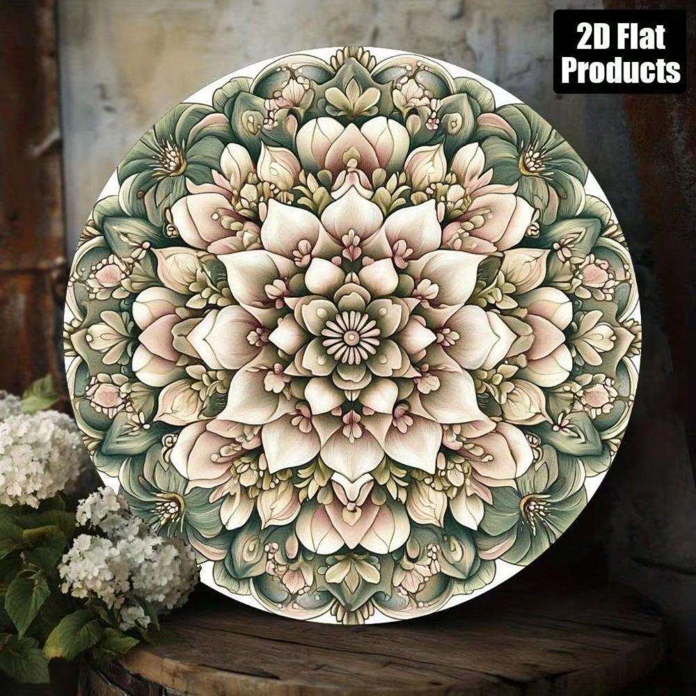 Retro Mandala Metal Wall Art Vintage Circular Decor Home Office Gift
