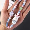 Short Phone Charm Beads Sling Mobile Phone Lanyard  Phone Case Decoration