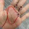 HEFANG Cute Five Blessings Necklace: Smiling Face Enamel Pendant for Women, High-End Luxury Clavicle Chain Fashion Accessory
