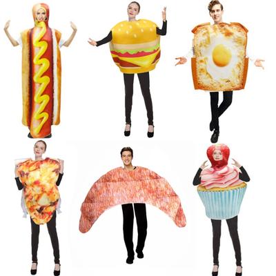 Funny Fancy Dress Outfit Adult Cake Pizza Bread Hamburger Cosplay Costume For Men Women Birthday Christmas Cosplay Party