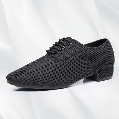Men Standard Ballroom Dance Shoes Canvas Outsole Practice Competition Modern Dancing Shoe Dance