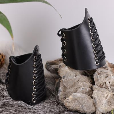Muñequera Medieval Retro Ajustable de Piel Sintética Accesorios de Disfraz de Caballero Protección de Brazo Accesorios de Cosplay