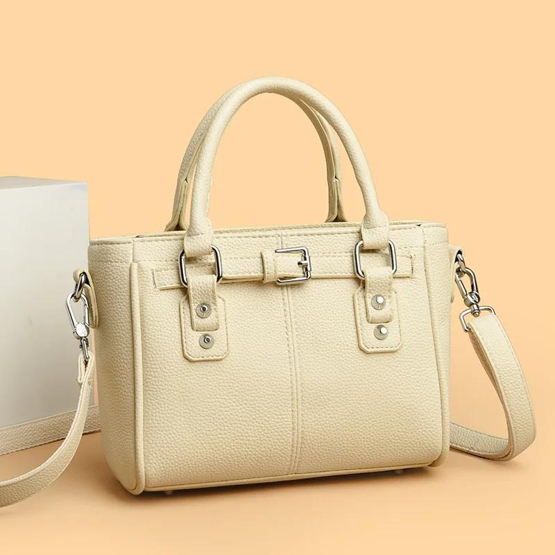 New Fashion Women Handbags Brand Designer Solid Color PU Leather Shoulder Bags for Women Luxury Lady Purse  Small Crossbody Bags