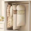 High-Quality Space-Saving Self-Compressing Hanging Storage Bag - Side Opening Design, Durable Fabric Garment Organizer with Up To 40% Compression Rate