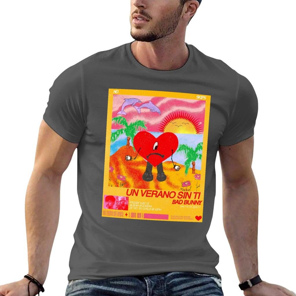 Bunny Un Vernao Sin Ti Sun TShirt Large Size Basic Casual TShirt