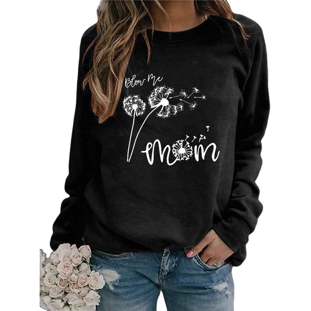 Women Casual Printing Long Sleeve Sweatshirt Pullover Shirts Top Blouse