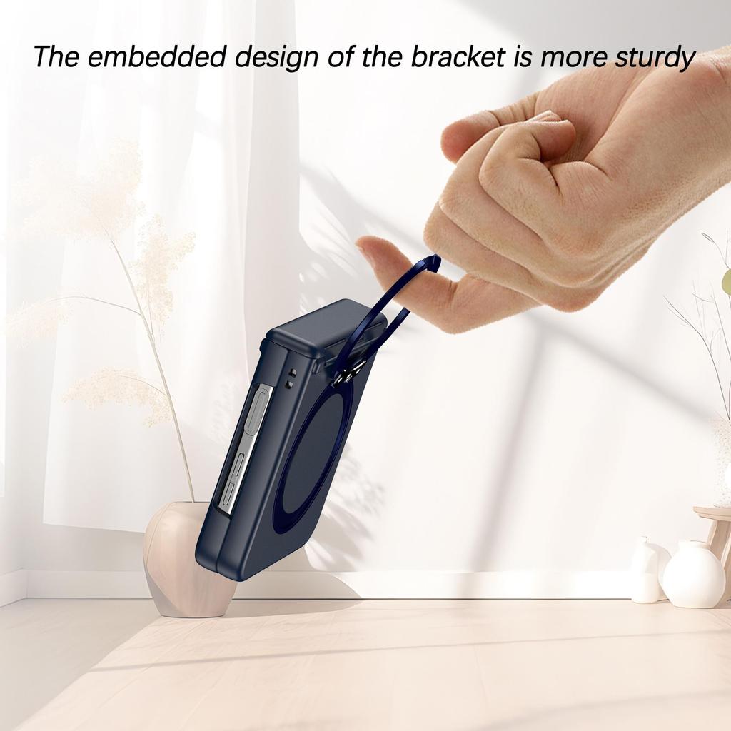 Samsung Z Flip6/5 Schutzhülle mit 360° drehbarem Ständer, magnetisches kabelloses Laden, Vollabdeckung und sturzsicherem Scharnier