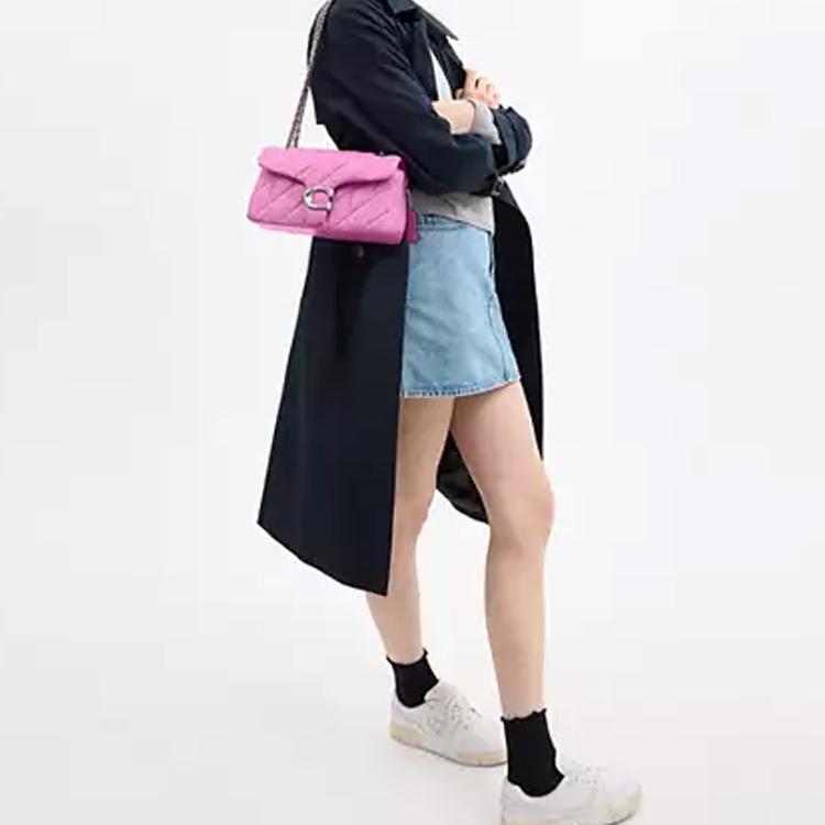 Coach Tabby 26 Logo Nappaleder Umhängetasche Mittel Rosa Damen Umhängetasche CP150-LHDB8