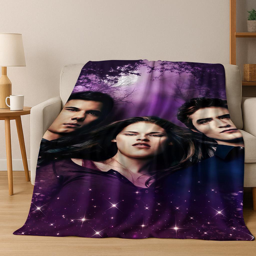 2026 New Twilight Isabella Edward Art Flannel Blanket,Cozy Soft Throw Blanket for Home Bedroom Bed Sofa Picnic Cover Gift Kids