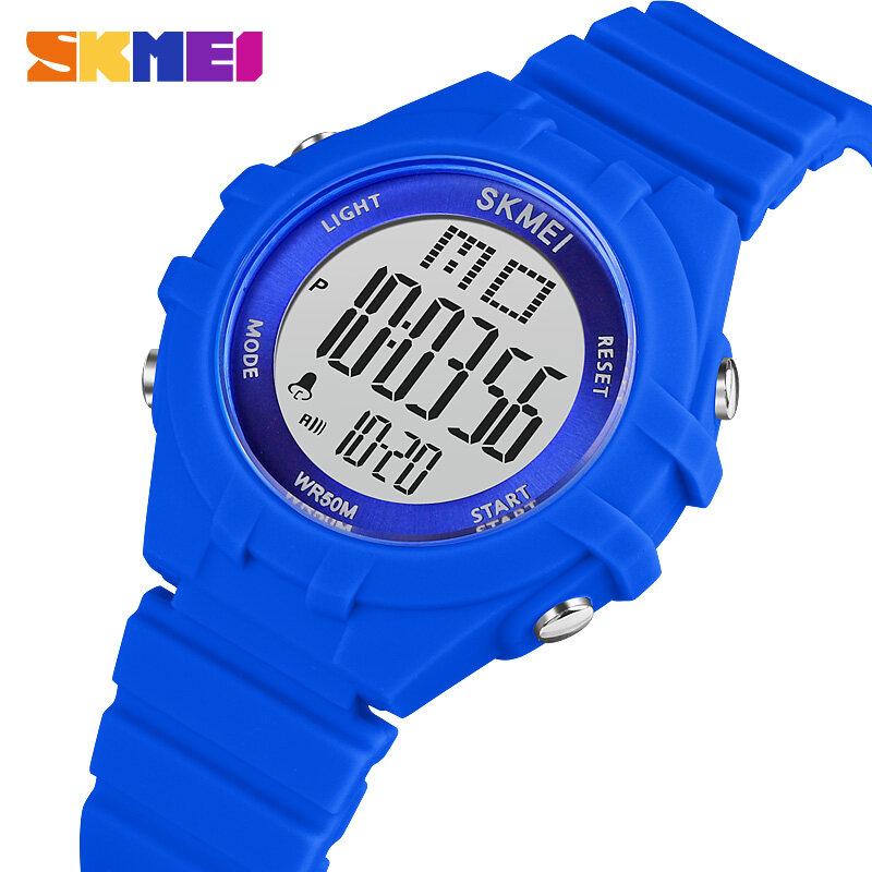 

Детские цифровые часы SKMEI для детей, водонепроницаемые наручные часы с подсветкой и будильником для мальчиков и девочек 1716 синий