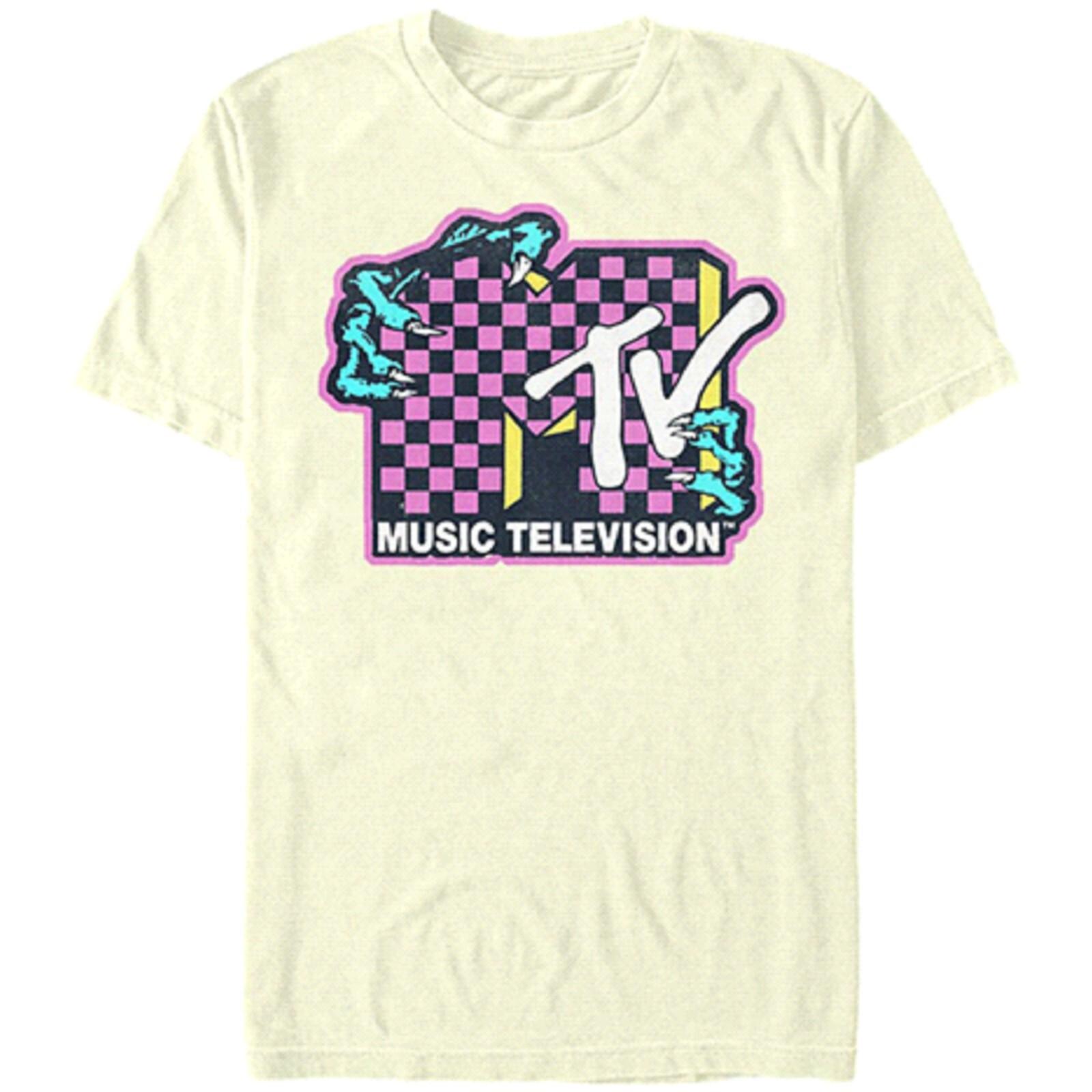 MTV Logo with Creature s Hands Men s White T-Shirt - NWT M