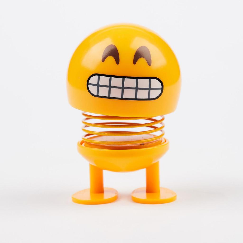 Zabawka z potrząsaną głową na wiosnę Urocza buźka Lalka emocji do samochodu Dekoracja wnętrza na deskę rozdzielczą samochodu