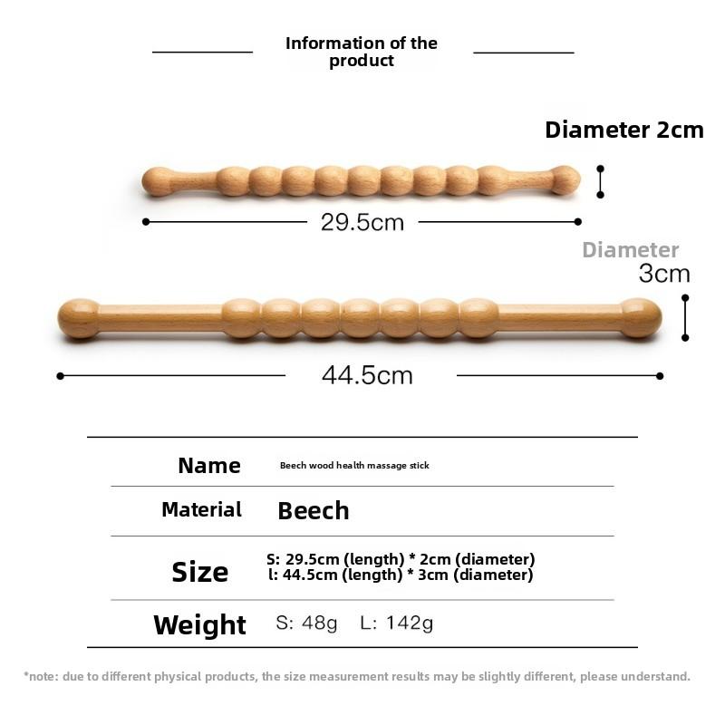 Natural Bamboo Massage Stick Wood Therapy Massager Relieve Muscle Soreness Anti-Fatigue Gua Sha Back Acupuncture Physiotherapy