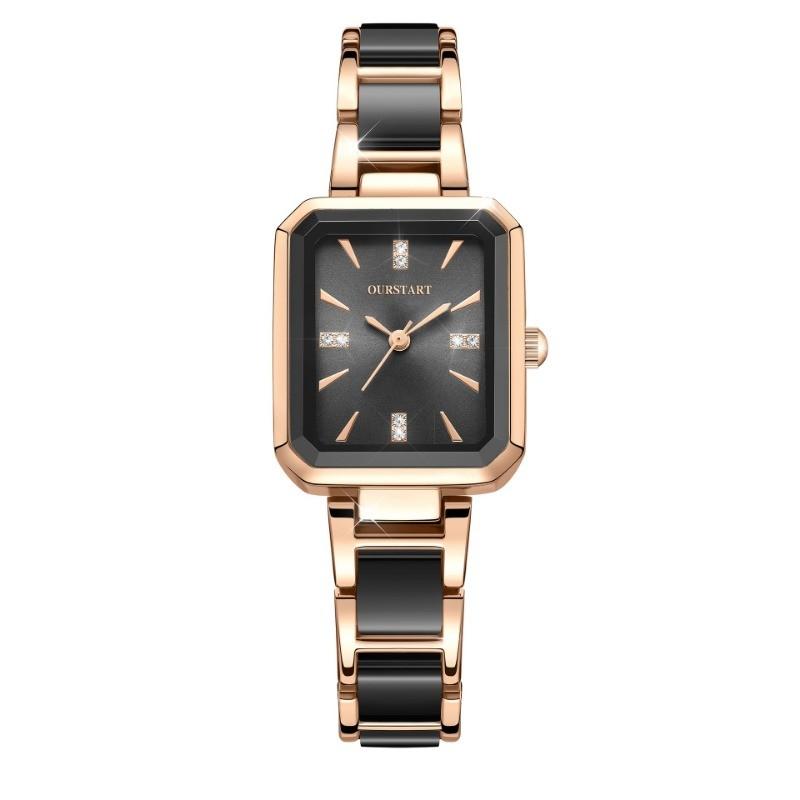 Fashion Ladies Watch Square Temperament Alloy Quartz Watch