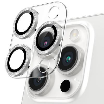 Podick Camera Film for iPhone 16 Pro Max Camera Cover Glitter 9H Tempered Glass Aluminum Alloy for iPhone 16 Pro Max Camera Protection Shiny Scratch