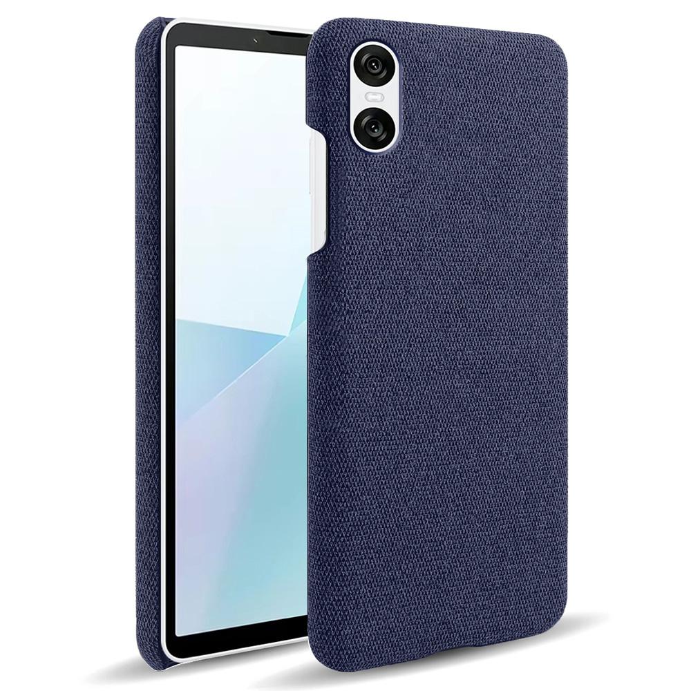 

For Sony Xperia 10 VI Case Anti-Scratch Cloth+PC Phone Cover Blue