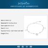 Tancise Trendy  Silver Bracelet Anklet with Heart-shaped Square AAA Zircon Jewelry for Women Wedding Party Gift