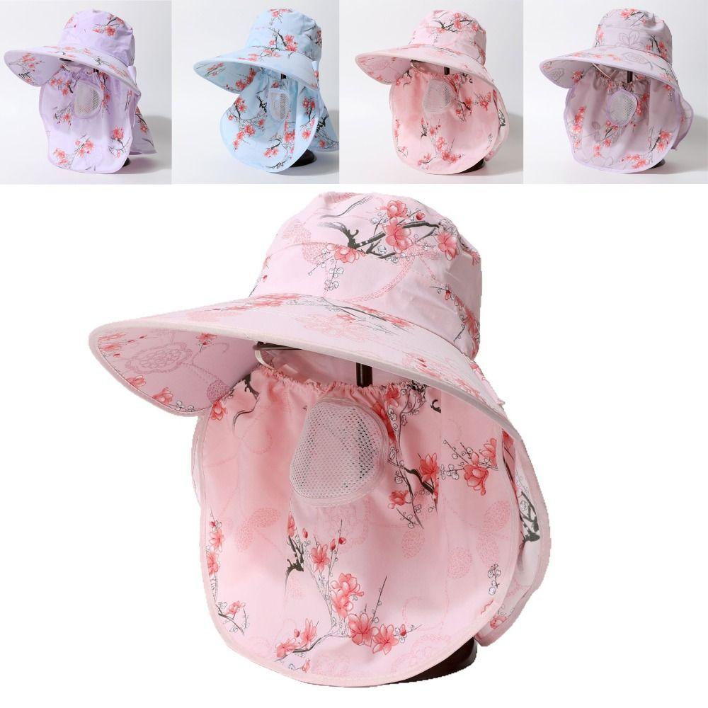 Face  Neck Protection Sunscreen Hat Breathable Ponytail Hat Quick Drying Fisherman Hat  Outdoor