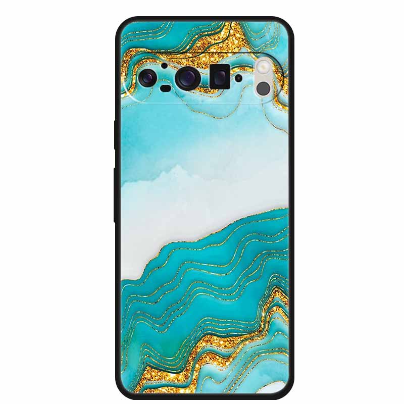 For Google Pixel 10 Pro Case Vivid Graceful Premium Marble TPU Soft Silicone Phone Cases Impact Chic Mineral-Finish Para Cover