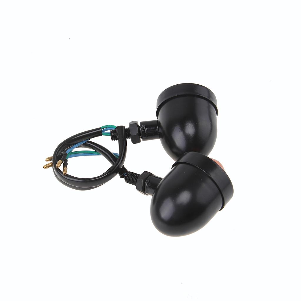 Motorcycle Universal Turn Signal Lights Mini Blinker Amber Indicator Signal Lamp 12V Retro Motor Flasher Cafe Racer Accessories
