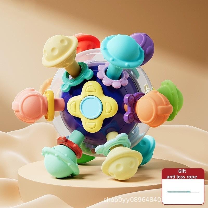 Manhattan Atom Ball Baby Toy: Educational Teether for 3-6 Months, Grasping Training for Babies 0-1 Year Old
